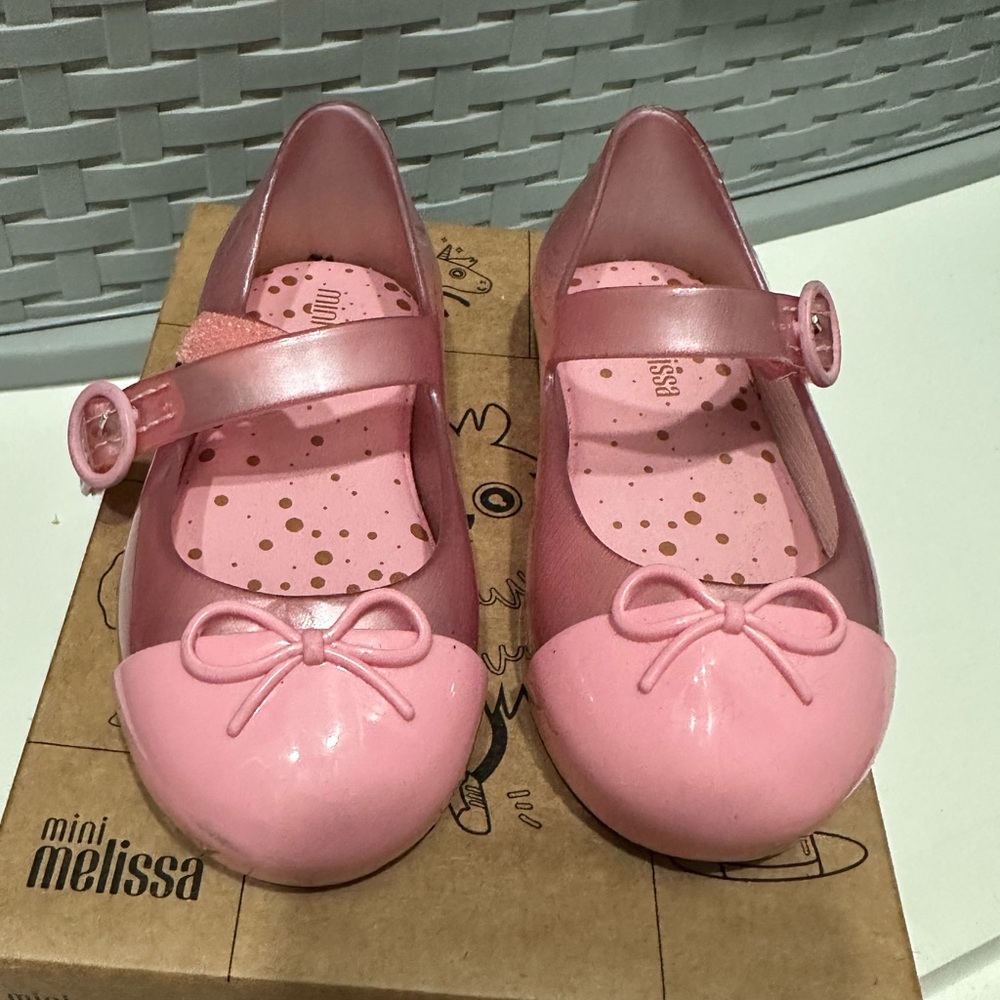 Mini Melissa Blush Pink Dress Shoes for Kids